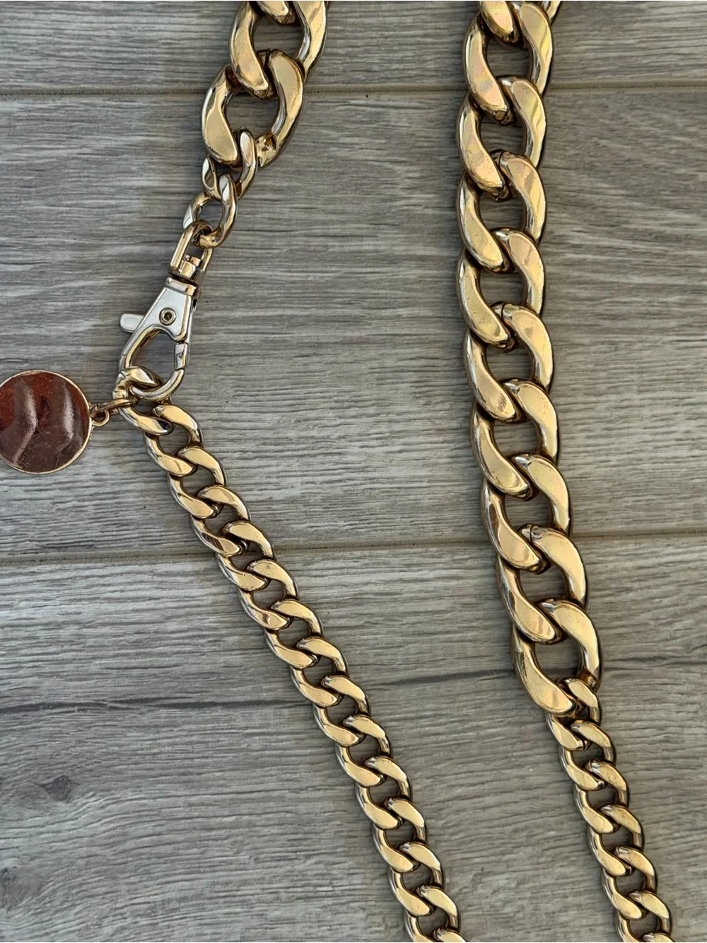 Gold Chain Belt with Medallion
